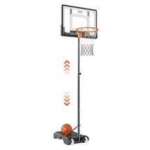 VEVOR Basketball Hoop, 5-7 ft Adjustable Height Portable Backboard System, 32 in - £117.50 GBP