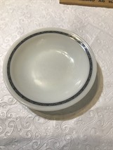 Vintage Pyrex tableware #706-27 White With Black Stripe Small 4.25” Berry Bowl - £4.70 GBP