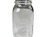 Antique Kerr Self Sealing Trade Mark Reg Mason Clear Glass Canning Jar 7... - £15.81 GBP