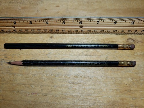 2 Vintage First Independent Bank Eagle Chemi Sealed Advertising Pencils - $20.53