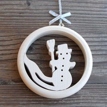 Wooden Snowman Ornament - £21.62 GBP