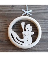 Wooden Snowman Ornament - $27.05