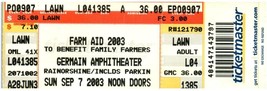 Ferme Aide Ticket Stub Septembre 7 2003 Columbus Oh Willie Nelson Neil Young - £21.81 GBP