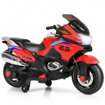 12V Kids Ride On Motorcycle Electric Motor Bike-Red - Color: Red - $287.66