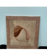 Stunning Vintage Mid Century Suede Wall Art Seashells 37” Wide 37” Tall - $643.50