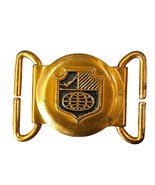 Vtg HIGH DIVE Belt Buckle ART Diver Swimming Pool Diving Brass RARE Round - £22.29 GBP