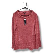 Cable &amp; Gauge Women&#39;s Pullover Sweater XL Mauve Red Boat Cowl Neck Flute... - £16.78 GBP