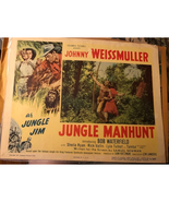 1950 LOBBY CARD JUNGLE JIM in Jungle Manhunt JOHNNY WEISSMULLER 14x11"
