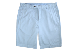 Brooks Brothers Men&#39;s Wintersky Blue Flat Front Chino Shorts 36W 8484-9 - $39.55