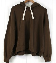 Glyder Plus Size 2X Aneria Vintage Oversized Cropped Hoodie Espresso Act... - £38.55 GBP