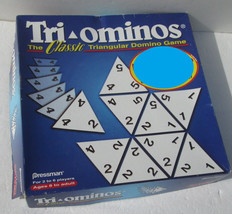 Tri-ominos Game Pressman New sealed tiles Lightweight Blue Tiles - £3.73 GBP