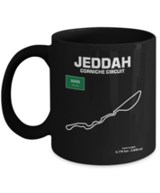 Jeddah Corniche Circuit Outline Coffee Mug - £14.91 GBP