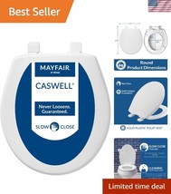 Caswell Modern Slow-Close Toilet Seat - Durable, Easy Clean, Round, White - $42.00