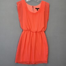 City Triangles Womens Dress Size S Orange Classic Midi Casual A-Line Sleeveless - £9.17 GBP
