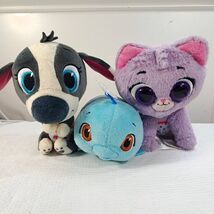 Disney Tots Plush set Kiki purple kitty cat Pablo puppy dog Wyatt Whale ... - $19.00
