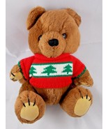 Dakin Teddy Bear Plush Red Sweater Sits 9 Inch 1981 Stuffed Animal toy - $16.95