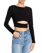 FORE Cropped Cutout Long Sleeve Top S - £31.28 GBP