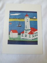 Port Townsend, WA 1975 Heritage Quilt Pt Wilson Lighthouse 1874 Postcard Unused - £7.92 GBP
