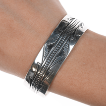 6 3/8 Charlie John Navajo sterling cuff bracelet - $247.50