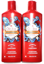 2 Bottles Old Spice Krakengard Cleans Hair Kicks Odor 2 In 1 Shampoo Conditioner - £20.32 GBP