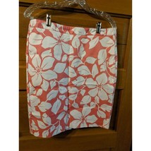 Old Navy Womens Pink White Skirt Size 8 Straight Floral Hawaiian - £11.73 GBP