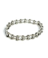 STAINLESS STEEL BIKE CHAIN BRACELET 8&quot; Biker Bicycle Motorcycle Punk Men... - $9.95