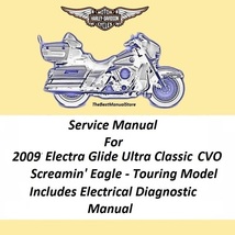 2009 Harley Electra Glide Ultra Classic CVO Touring Models Service Manual  - $30.95