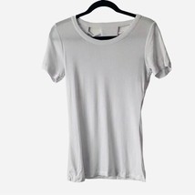 Chaser Strappy Double Vent Back Tee Baby Rib T-Shirt White Size Medium - $19.24
