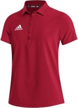 adidas Womens Stadium Polo Color Team Power Red/White Size Small - £51.95 GBP