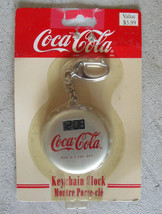 1999 Coca Cola Coke Keychain Clock Bottle Cap Shape NIP - $15.84
