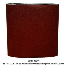 Sanding Belt 19&quot; L x 8&quot; W 24 Aluminum Oxide, Grit Coarse - Gator #6244 (... - $64.89 CAD