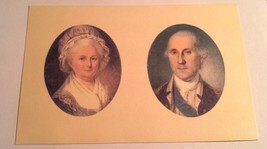  Miniature portraits of George and Martha Washington postcard - £5.47 GBP