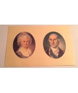  Miniature portraits of George and Martha Washington postcard - £5.52 GBP