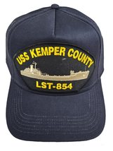 USS Kemper County LST-854 Ship HAT - Navy Blue - Veteran Owned Business - £17.42 GBP
