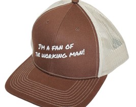 Trucker Hat Mesh I&#39;m A Fan of The Working Man Brown Outdoor Cap - £8.13 GBP