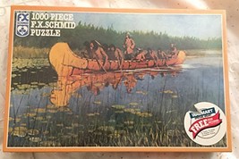French Explorers Native American F.X. Schmid 1000 Piece Puzzle No. 90164 - $34.16