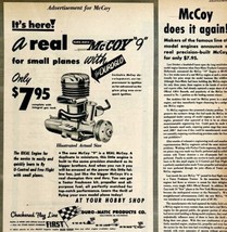 1949 Aviation McCoy 9 Airplane Model Engine Advertisement Duro-Matic Bro... - $28.49
