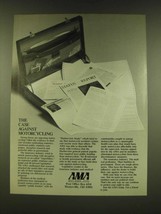 1990 AMA American Motorcyclist Association Ad - The case against motorcycling - £14.62 GBP