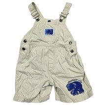 Simply Basic Baby Toddler Boy 2T Overalls Shorts Beige Elephant Applique... - $30.56 CAD
