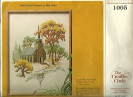 Embroidery Kit Creative Circle 1005 Little Church By The Lake Autumn Colors New - £7.95 GBP