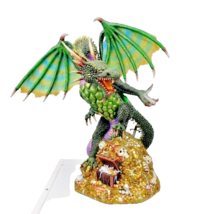 Dragon Fire Fibre Optic Figurine Fantasy Gothic - £39.69 GBP