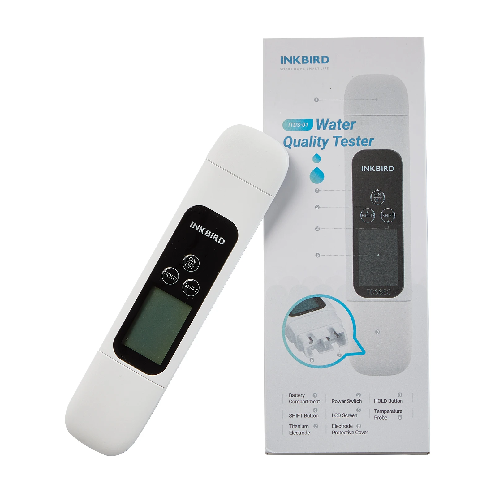 INKBIRD Water Quality Tester with Backlit LCD 3-in-1 Meter for TDS/EC/Temperatur - $100.34