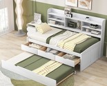 Twin Size Wooden Captain Bed With Built-In Bookshelves,Three Storage Dra... - $906.99