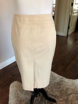 EUC MOSCHINO Cotton Blend Beige Pencil Skirt SZ US 10 Made in Italy - $118.80