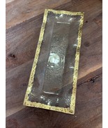 Clear  Tray/ Golden Rimmed Tray by I Vetri Di Nennella 11.5”x5” - $27.64 CAD