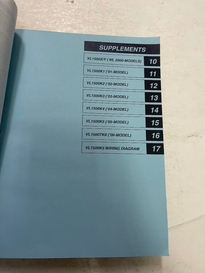 1999 2006 Suzuki VL1500 Service Shop Re[aor Manual Set 99500-39168-03e W Referen Item image 8