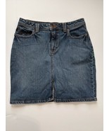 Lee Riders Jean Skirt Copper Collection Front Slit Junior Misses Size 7/... - $14.25