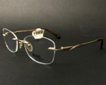 Technolite Clear Eyeglasses Frames TFD 6002 YG Yellow Gold Crystals 52-1... - $41.71