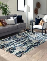 EORC LLC, OT105BL5X8 Hand Knotted Wool Modern Knot Rug, 5' x 8', Blue Area Rug - $543.85