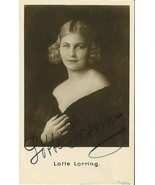 LOTTE LORRING (1926) Orig German Silent Film Postcard SIGNED BY LOTTE LO... - $125.00